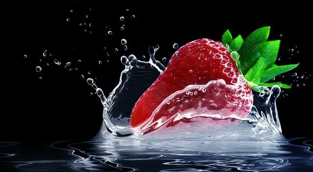 la fraise avec la vodka et le champagne