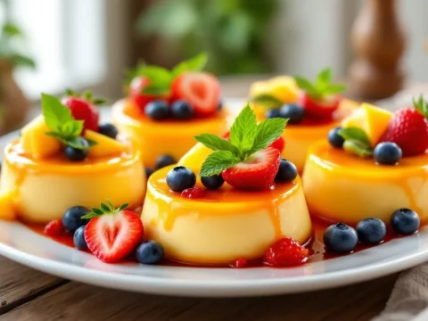 découvrez notre sélection des meilleures recettes de flans aux fruits, alliant onctuosité et fraîcheur. un régal pour les papilles, idéal pour toute occasion ! apprenez à réaliser ces délicieux desserts faciles et rapides, mettant en valeur vos fruits préférés.