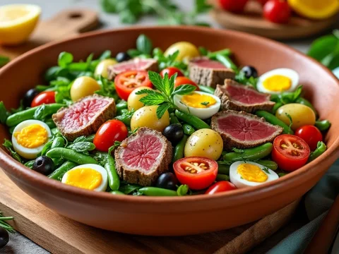 découvrez les secrets d'une salade niçoise classique avec notre guide étape par étape. apprenez à associer des ingrédients frais et savoureux pour créer un plat coloré et délicieux, parfait pour vos repas d'été.