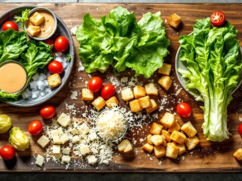 découvrez comment préparer une délicieuse salade césar maison grâce à notre guide facile à suivre. suivez les étapes clés pour réaliser une vinaigrette onctueuse, des croûtons parfaitement dorés et une garniture fraîche qui fera de votre plat une véritable réussite. régalez vos convives avec cette recette classique revisité!