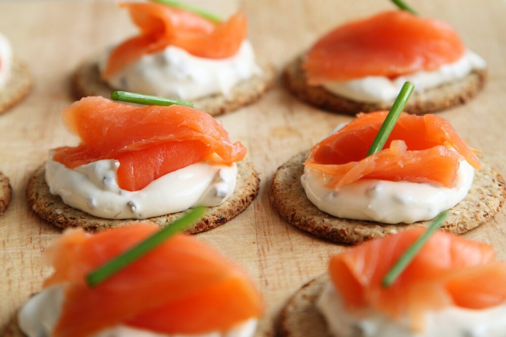 canape de saumon gravlax