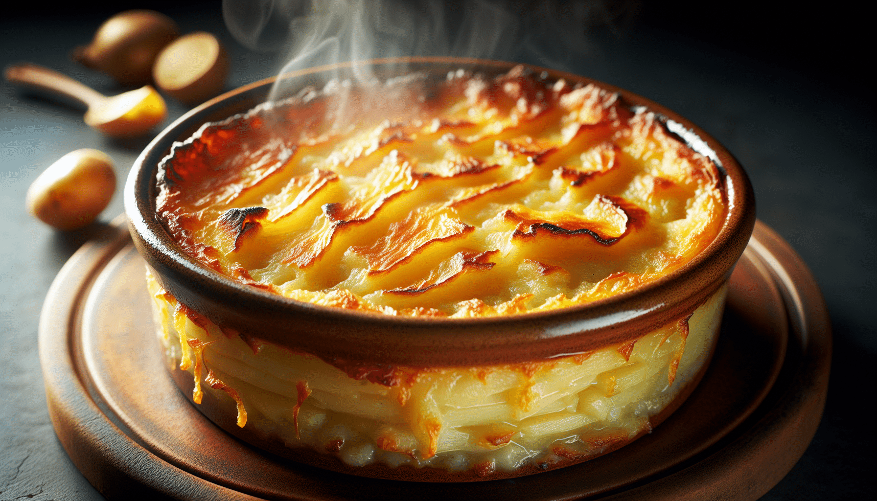 découvrez les secrets d'un gratin dauphinois crémeux, un plat traditionnel français. apprenez à réaliser cette délicieuse recette avec des pommes de terre fondantes, une sauce onctueuse et un mélange parfait de fromages pour émerveiller vos convives.