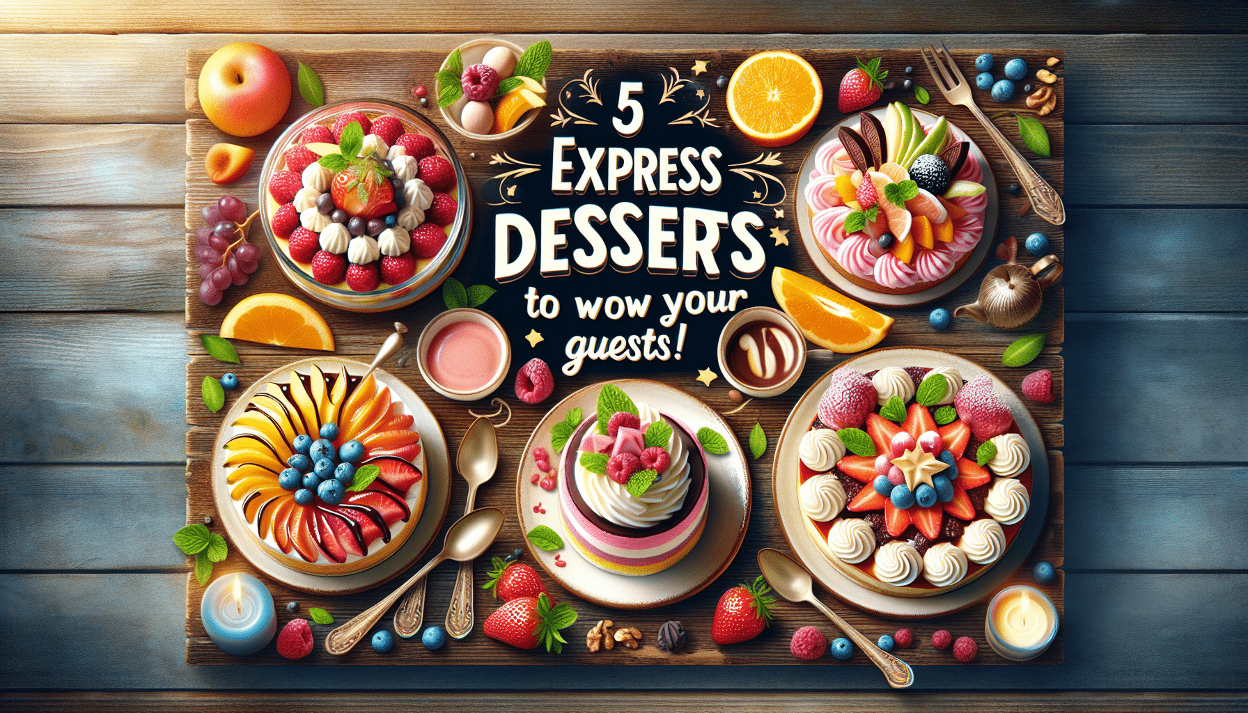 découvrez 5 idées de desserts express qui impressionneront vos invités sans effort ! des recettes simples et savoureuses pour réussir votre dîner et ravir les papilles de vos convives en un rien de temps.