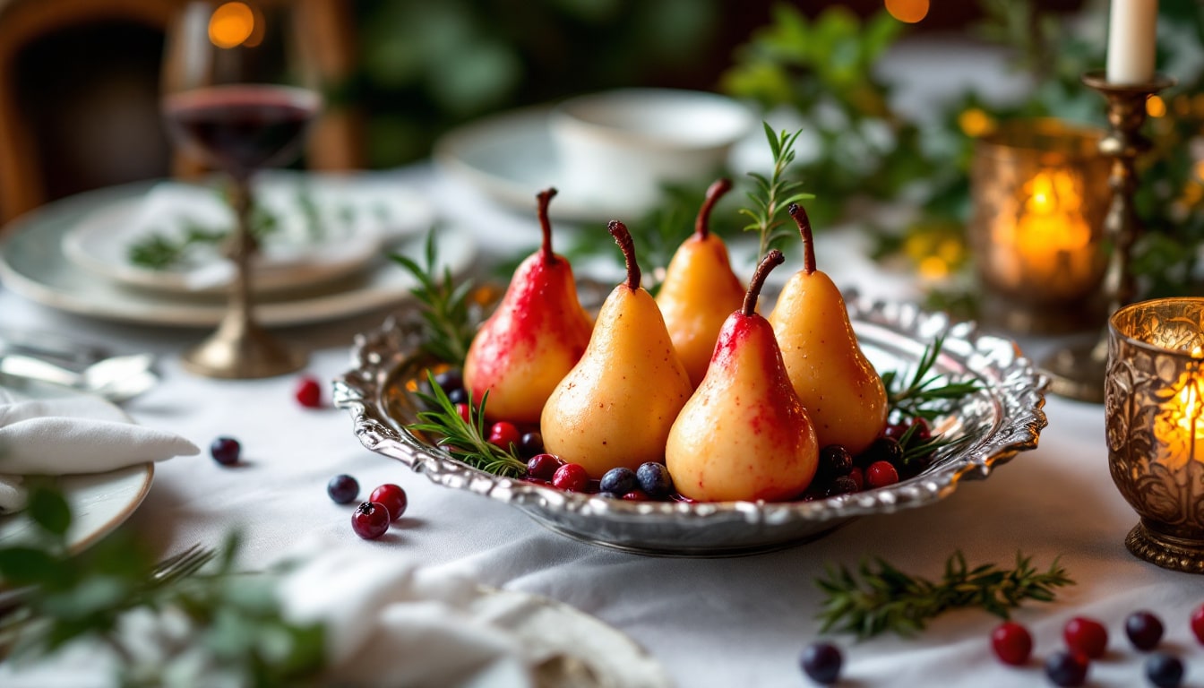 découvrez notre recette facile pour préparer des poires pochées au vin rouge. sublimez vos desserts avec ce délice fruité et élégant, parfait pour impressionner vos invités lors d'un dîner spécial. suivez nos étapes détaillées pour un résultat savoureux.