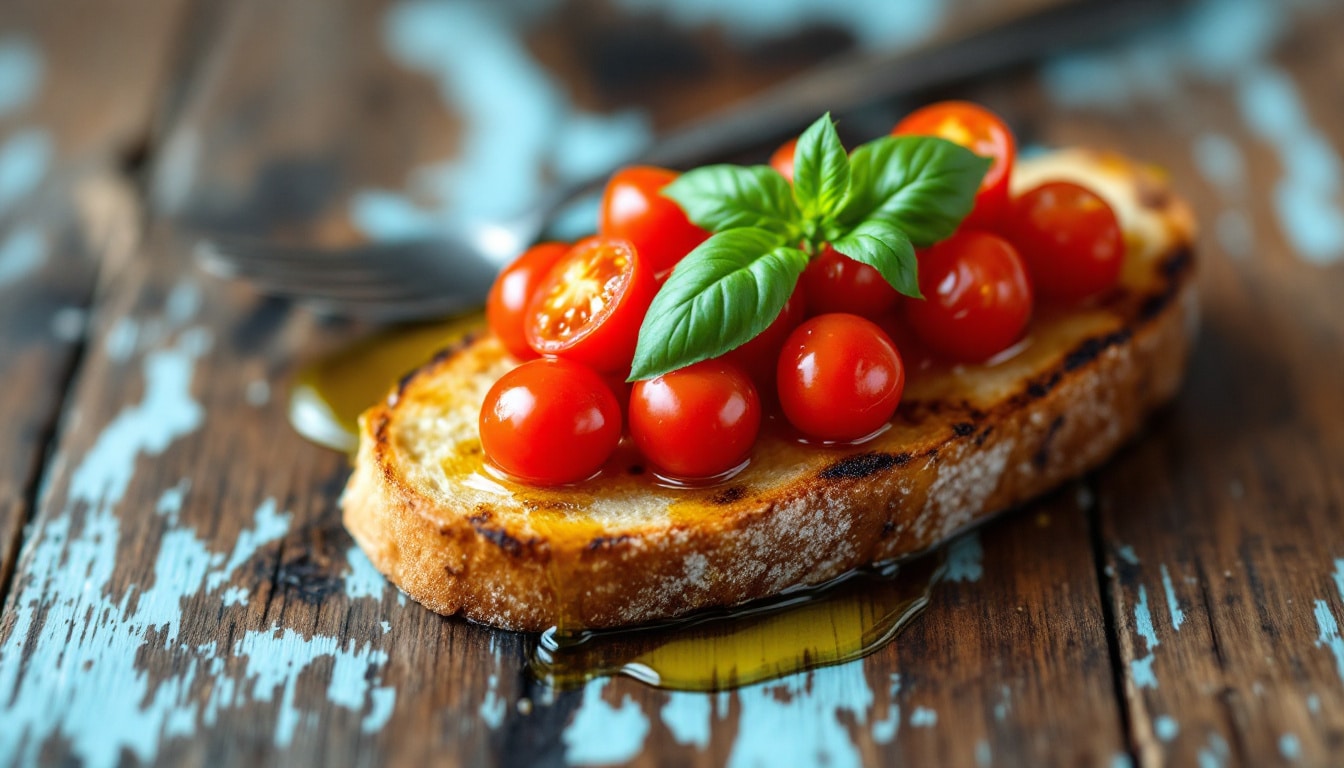 découvrez des recettes délicieuses de bruschettas qui raviront vos apéritifs entre amis. faciles à préparer, ces en-cas savoureux ajouteront une touche italienne à vos soirées festives. idéales pour partager et savourer en bonne compagnie !