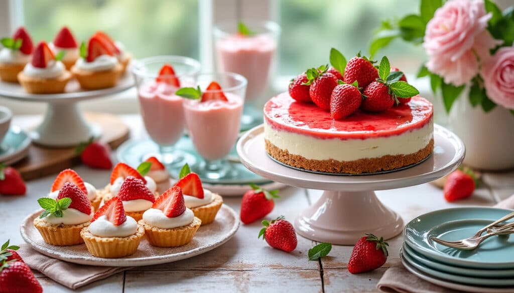 découvrez des recettes irrésistibles de desserts aux fraises qui raviront vos papilles. des tartes aux fraises aux mousses légères, explorez des idées délicieuses pour sublimer ce fruit savoureux dans vos créations sucrées.