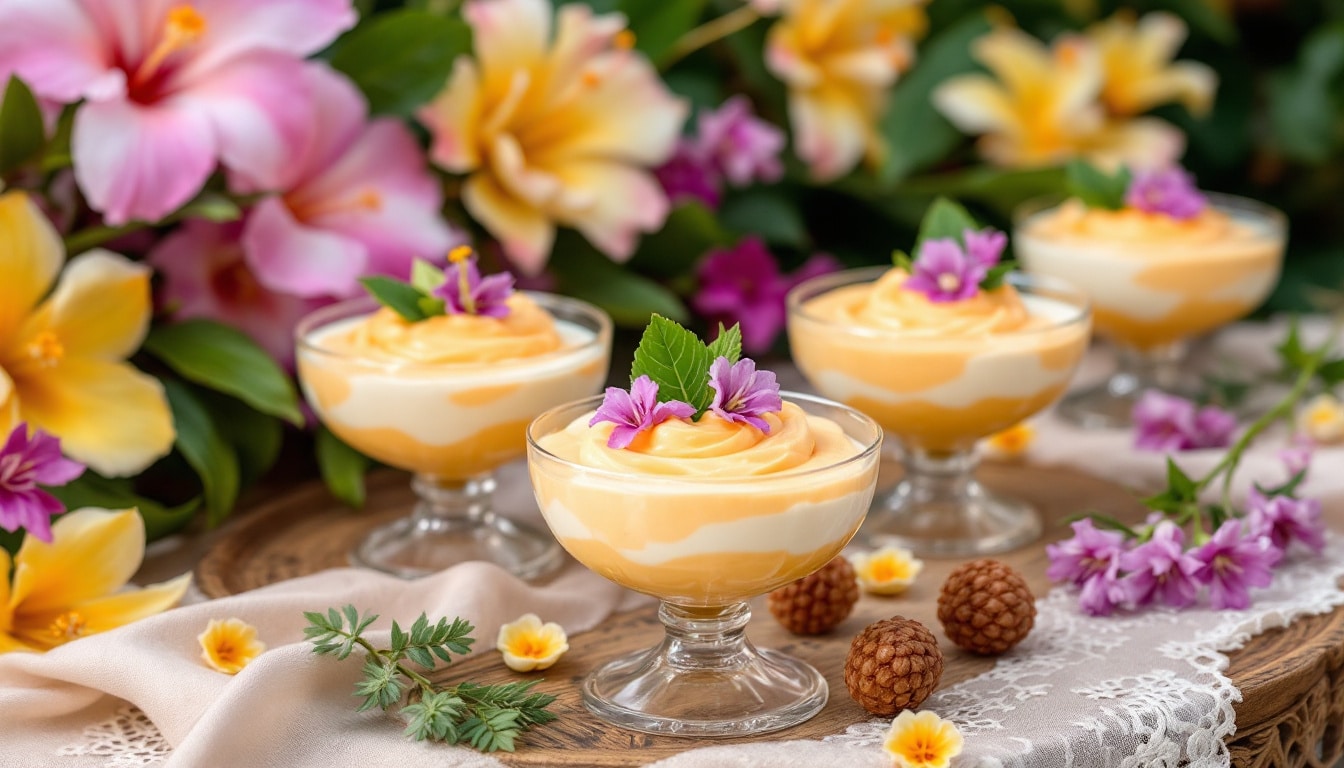 découvrez notre délicieuse mousse de fruits exotiques, une recette facile à réaliser qui vous transportera sous les tropiques. éveillez vos papilles avec des saveurs exotiques et profitez d'un moment de douceur, le tout depuis le confort de votre foyer. parfaite pour un dessert convivial ou une pause gourmande.