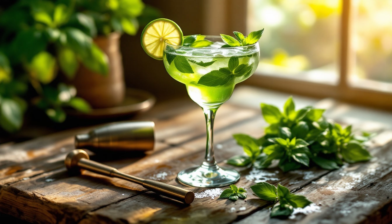 découvrez une recette originale de cocktail au basilic qui éveillera vos papilles ! rafraîchissant et élégant, ce cocktail est parfait pour impressionner vos invités lors de vos soirées.