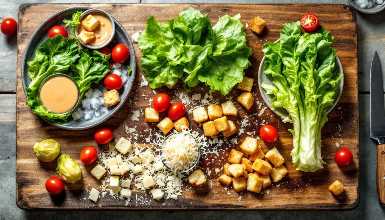 découvrez comment préparer une délicieuse salade césar maison grâce à notre guide facile à suivre. suivez les étapes clés pour réaliser une vinaigrette onctueuse, des croûtons parfaitement dorés et une garniture fraîche qui fera de votre plat une véritable réussite. régalez vos convives avec cette recette classique revisité!