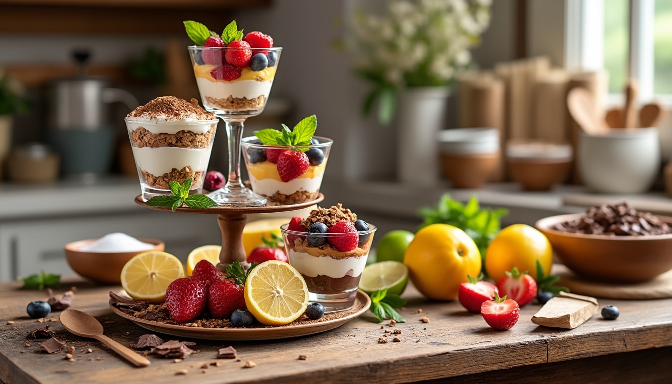 découvrez nos astuces et recettes délicieuses pour préparer des desserts en verrines. faciles à réaliser, ces petites douceurs sont idéales pour impressionner vos convives lors de vos dîners ou pour un plaisir gourmand au quotidien. laissez libre cours à votre créativité et régalez-vous avec des présentations esthétiques et des saveurs variées !