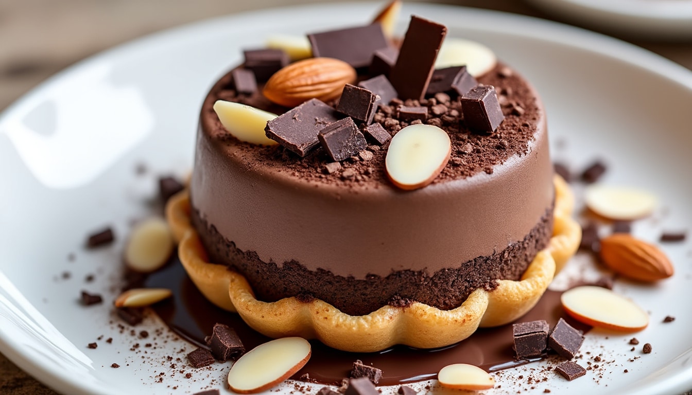 découvrez notre irrésistible entremets au chocolat et praliné fait maison, alliant douceur et croquant pour un dessert qui ravira vos papilles. parfait pour toutes les occasions, savourez chaque bouchée de cette délicieuse création pâtissière.