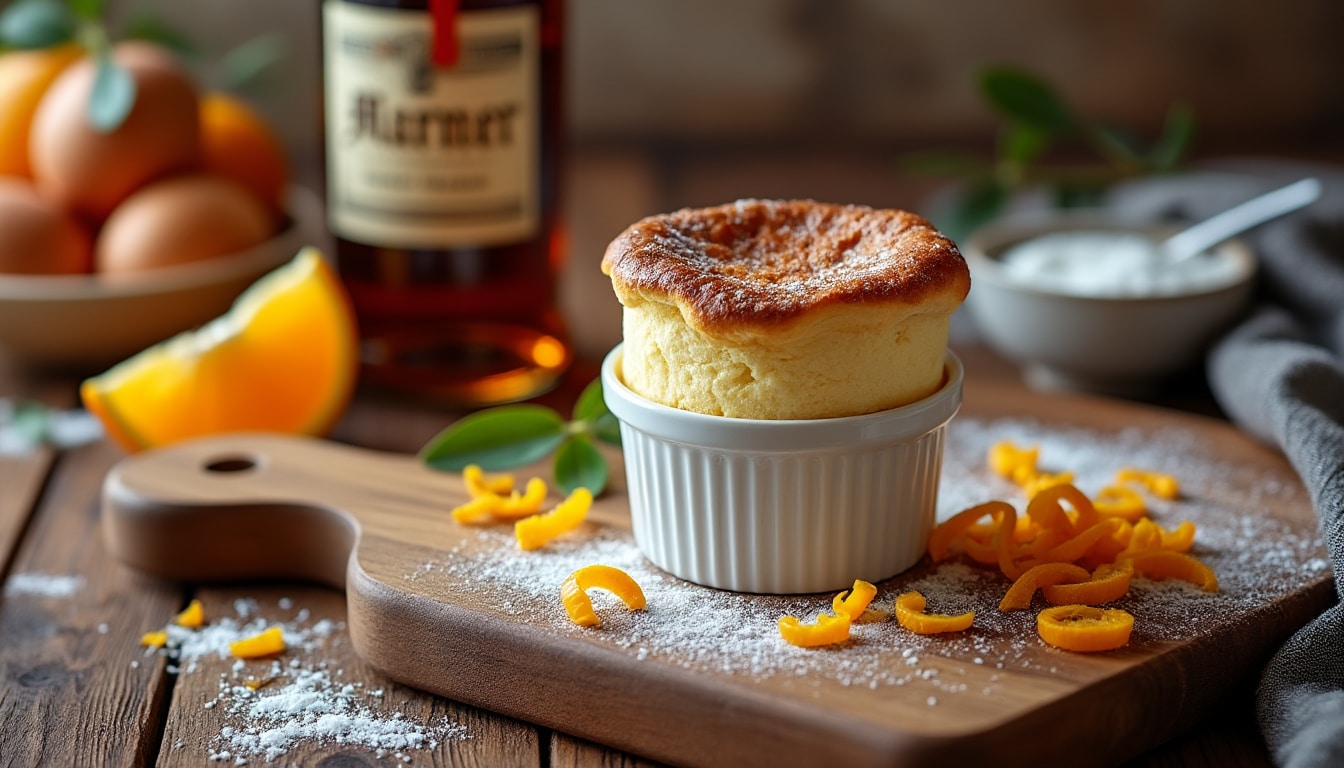 découvrez notre recette classique de soufflé au grand marnier, un dessert aérien et savoureux qui allie l'élégance de l'orange à la légèreté de l'œuf. parfait pour épater vos convives en toutes occasions !